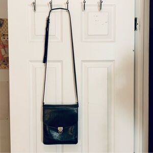 Black Leather Crossbody Bag